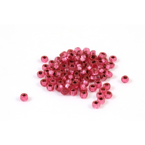 SEED BEADS NO.10 SILVER LINED PINK